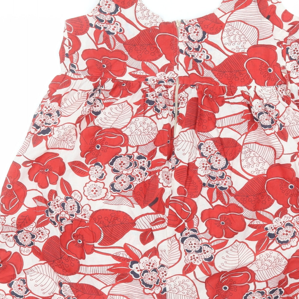 New Look Womens White Floral  A-Line  Size 12