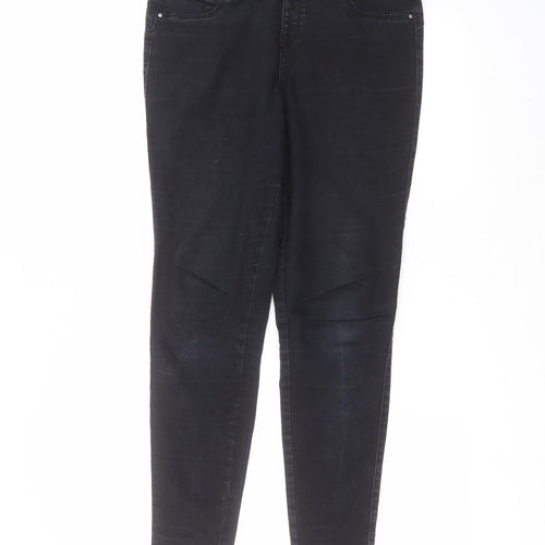 Denim & Co. Womens Black   Jegging Jeans Size 12 L26 in