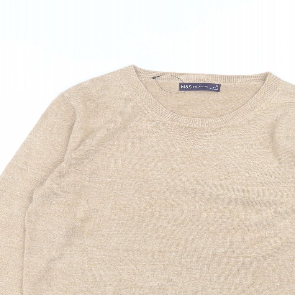 Marks and Spencer Womens Brown   Basic T-Shirt Size 12
