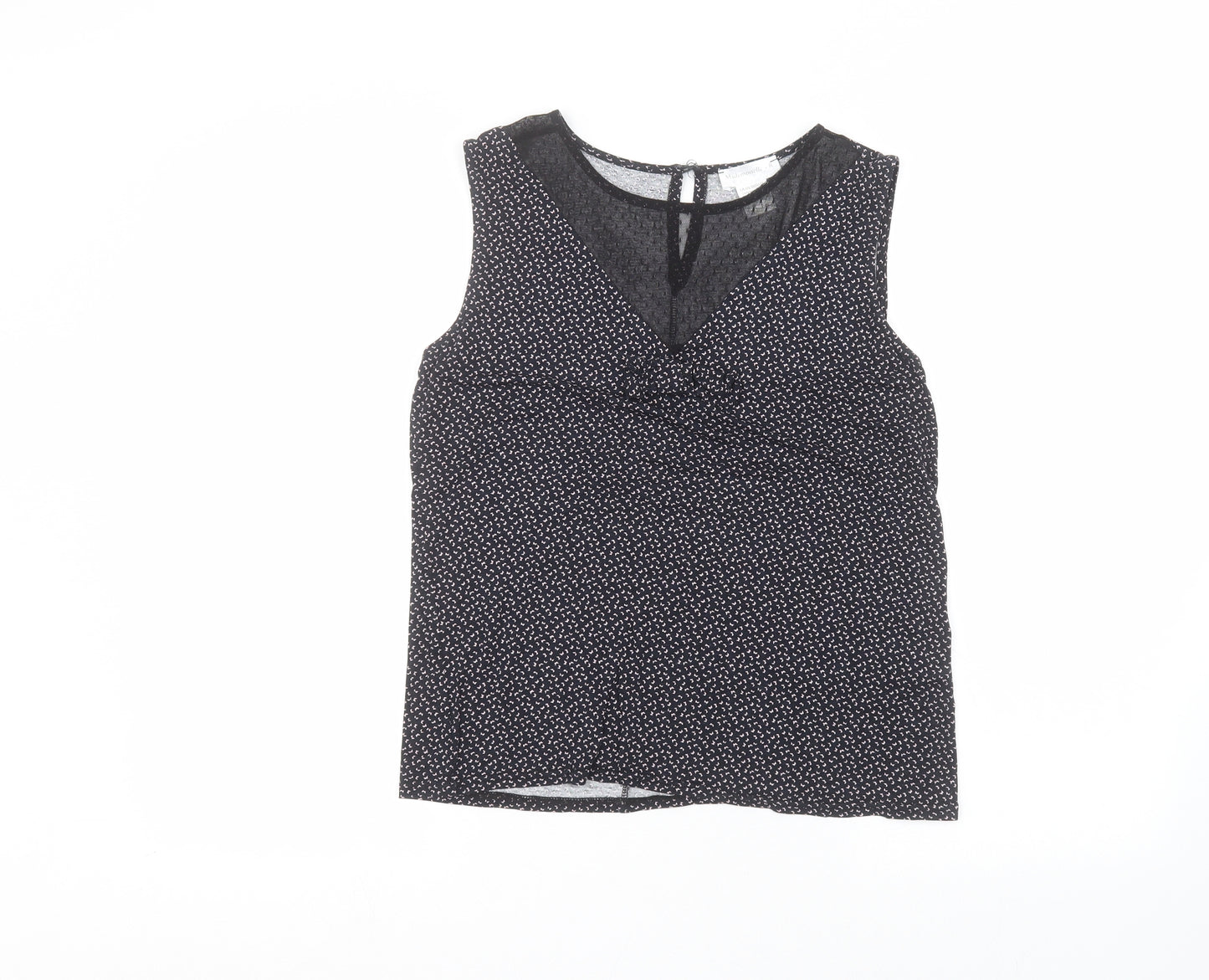 Mademoiselle R Womens Black   Basic T-Shirt Size 10