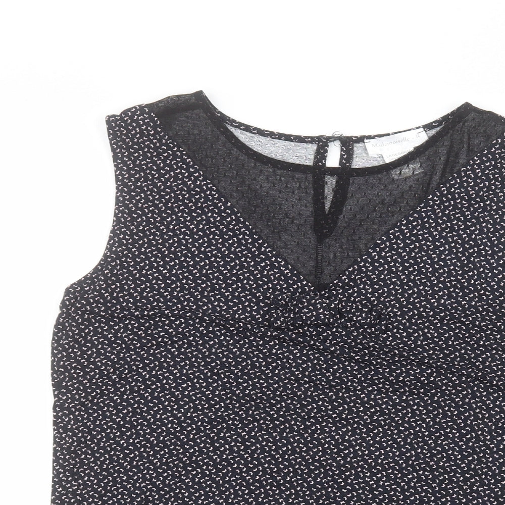 Mademoiselle R Womens Black   Basic T-Shirt Size 10