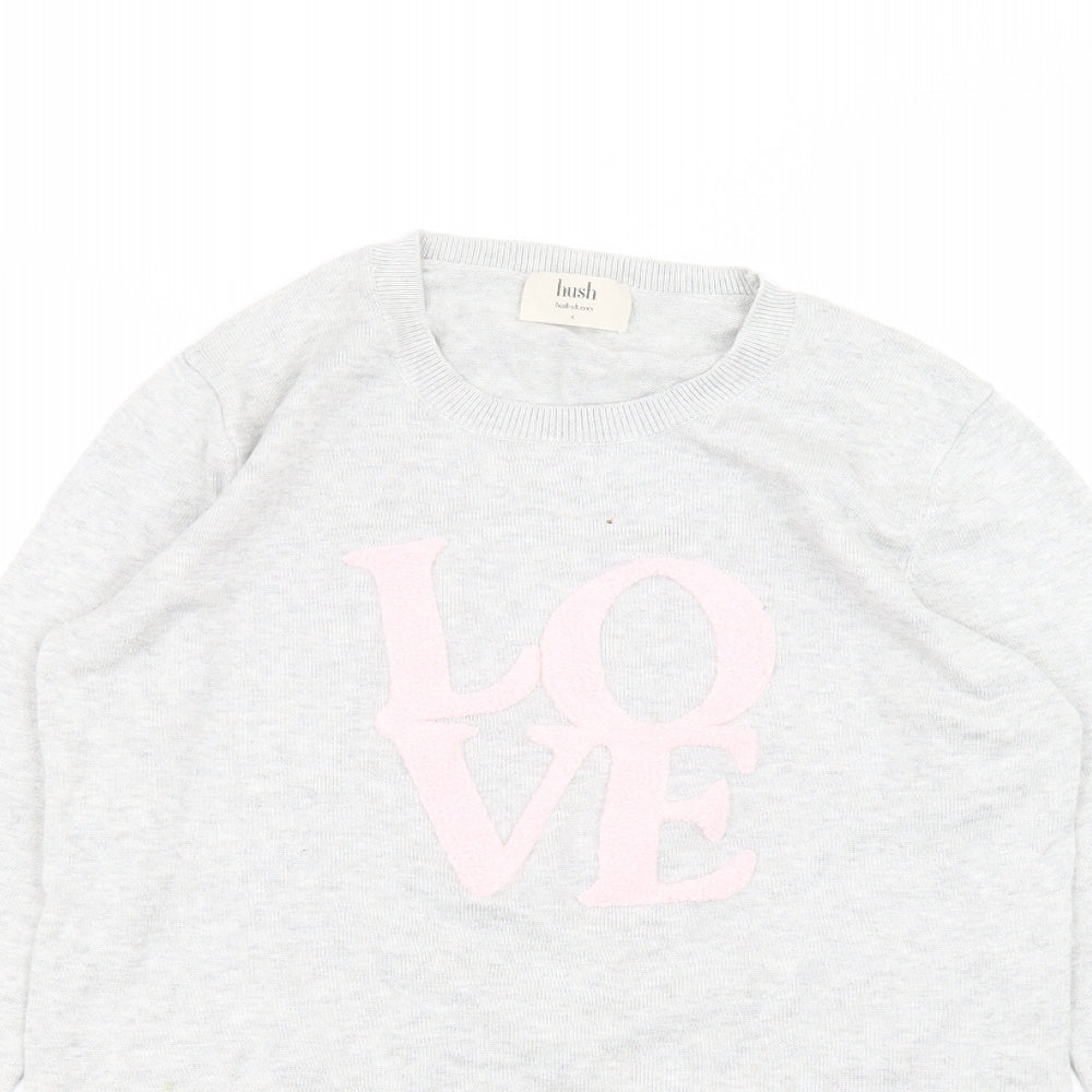 Hush Womens Grey   Basic T-Shirt Size S