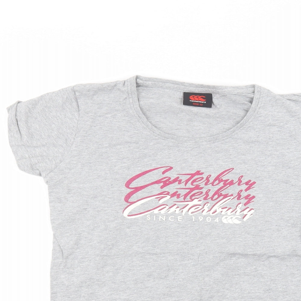 Canterbury Womens Grey   Basic T-Shirt Size 12