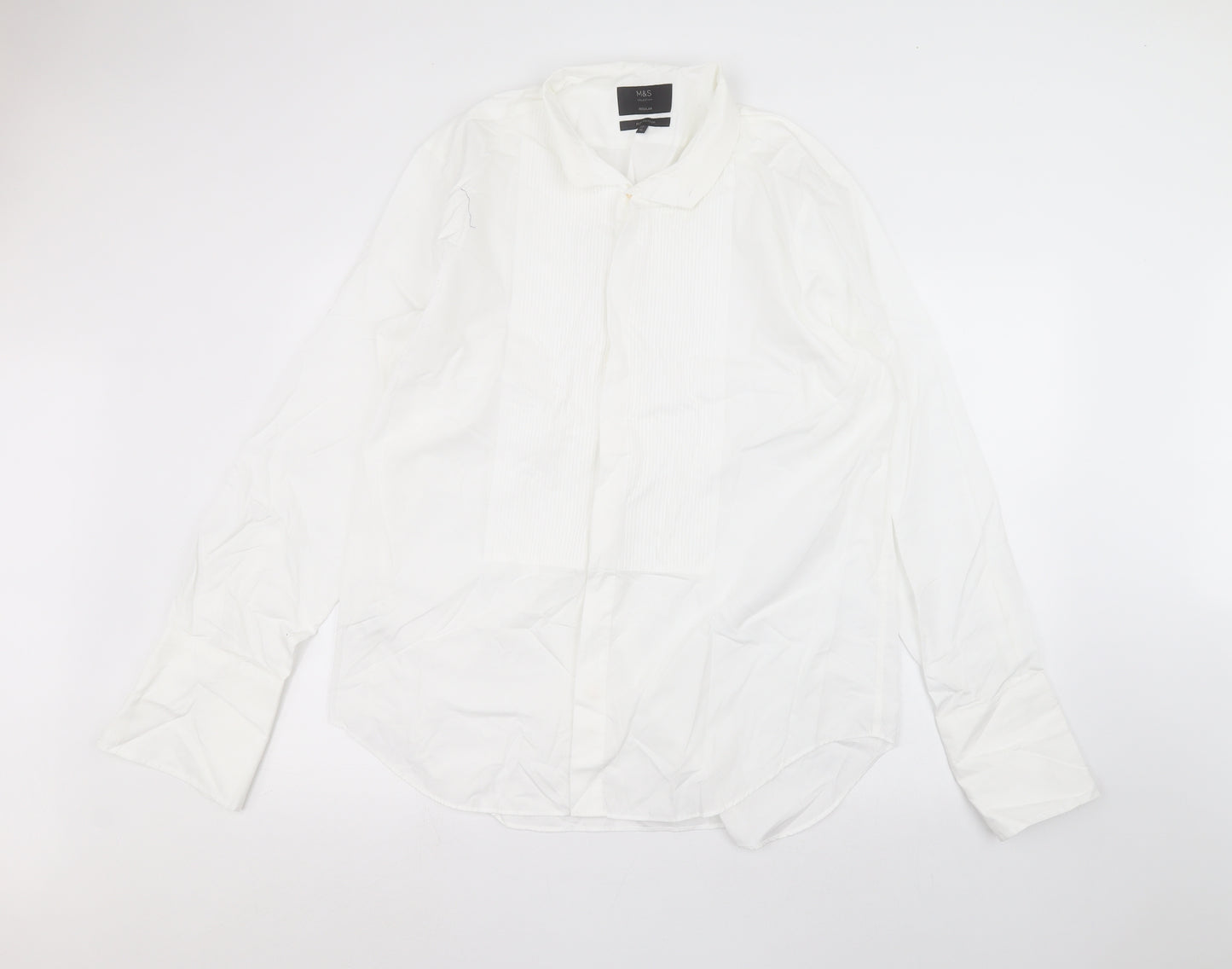 Marks and Spencer Mens White    Dress Shirt Size 17