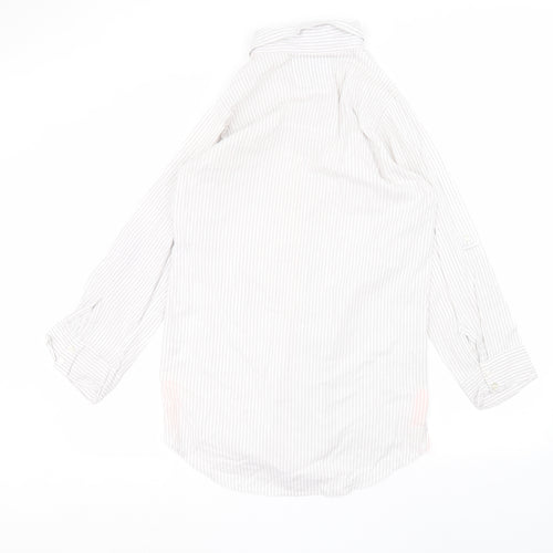 Primark Womens White Striped  Basic Button-Up Size S  - Love to lounge