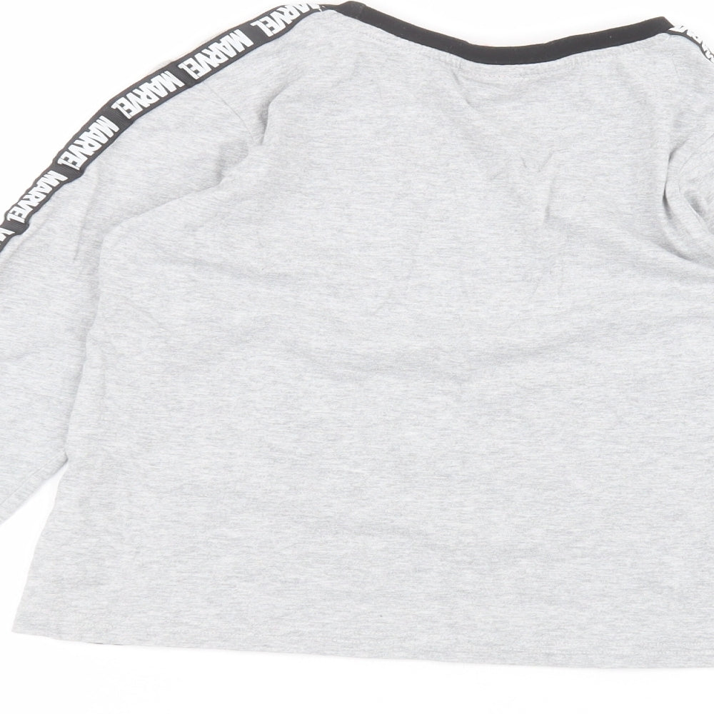 TU Boys Grey   Basic T-Shirt Size 7-8 Years  - Marvel