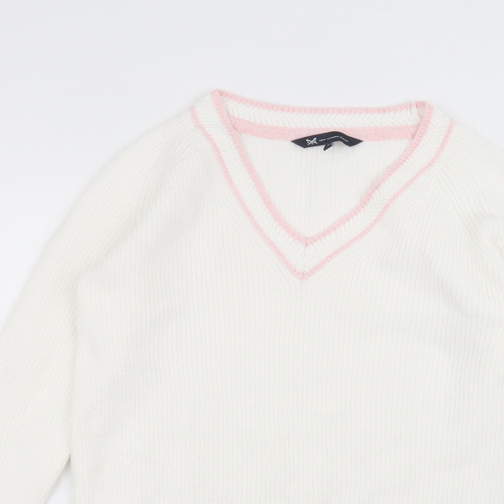 Crew Clothing Womens White   Pullover Jumper Size 12
