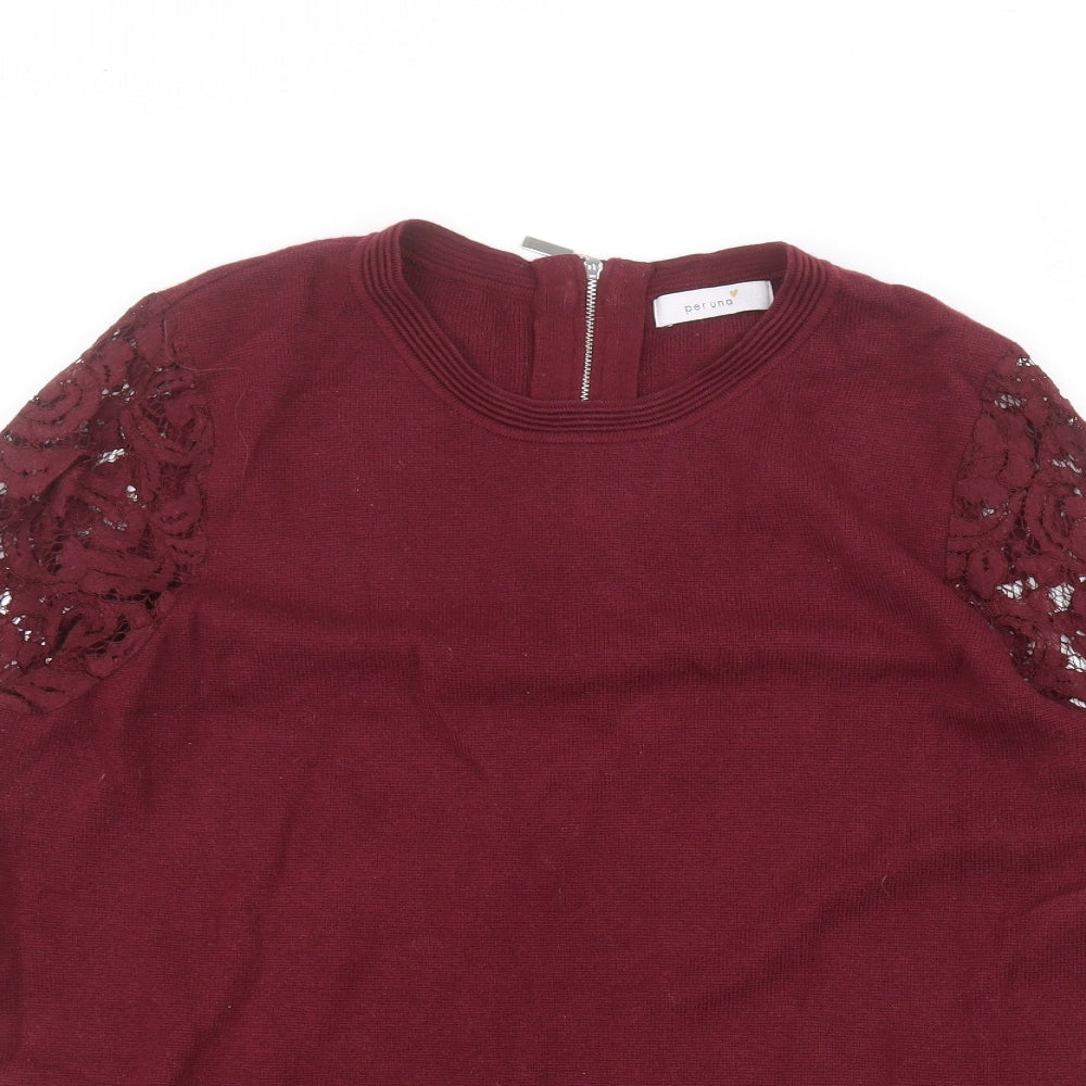 Marks and Spencer Womens Red   Pullover Jumper Size 18