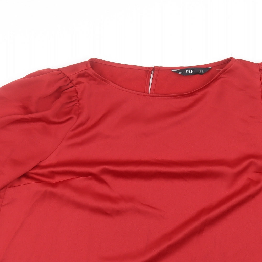 F&F Womens Red   Basic T-Shirt Size 12