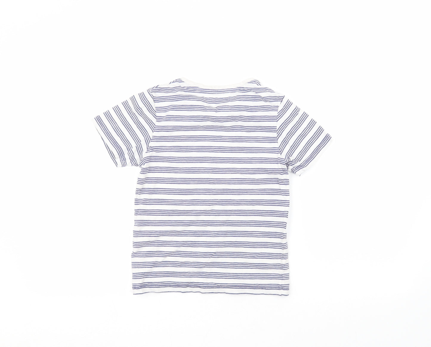 TU Boys White Striped  Basic T-Shirt Size 8 Years