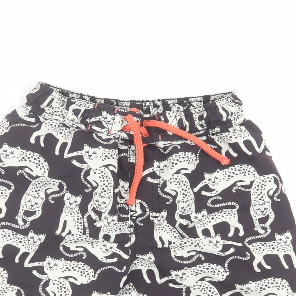 Lindex Boys Black   Bermuda Shorts Size 7-8 Years - swim short