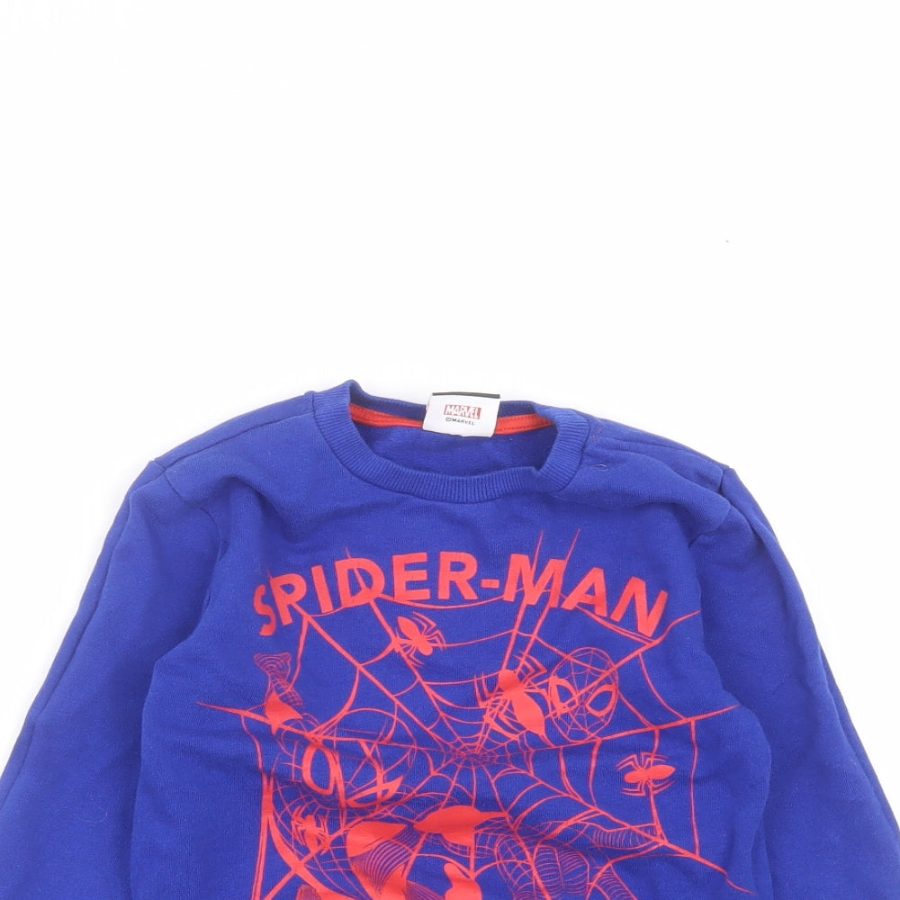 George Boys Blue   Pullover Jumper Size 3-4 Years  - Spider man