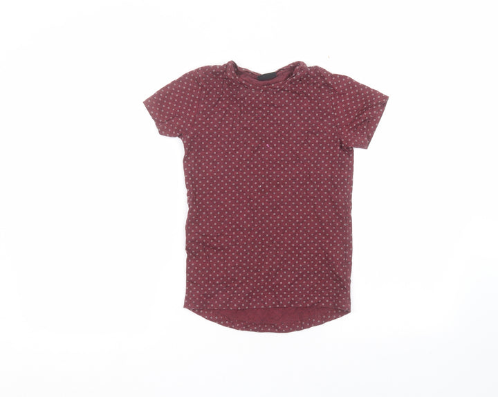 NEXT Boys Red Polka Dot  Basic T-Shirt Size 7 Years