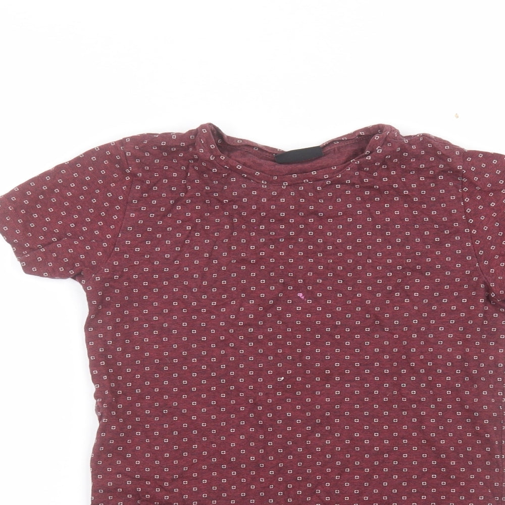 NEXT Boys Red Polka Dot  Basic T-Shirt Size 7 Years
