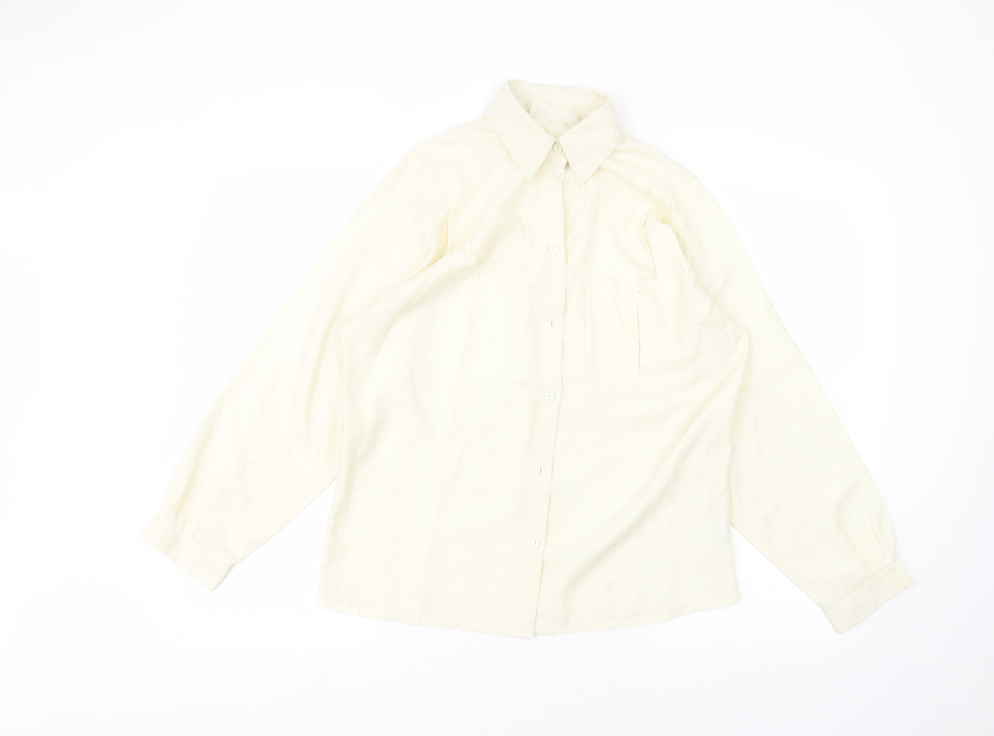 Hamells Womens White   Basic Button-Up Size 10