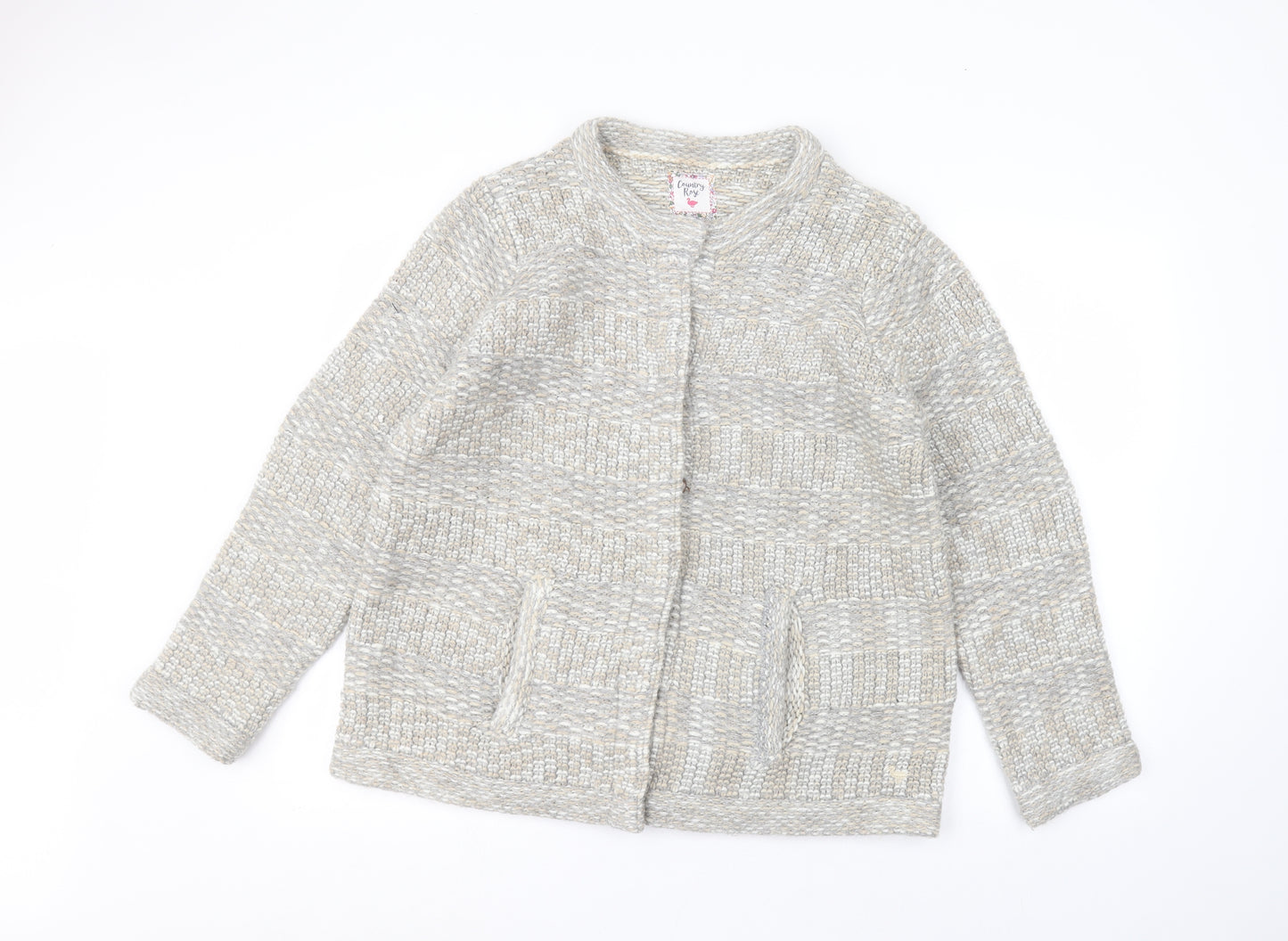 Country Rose Soap Co. Womens Grey   Cardigan Jumper Size L