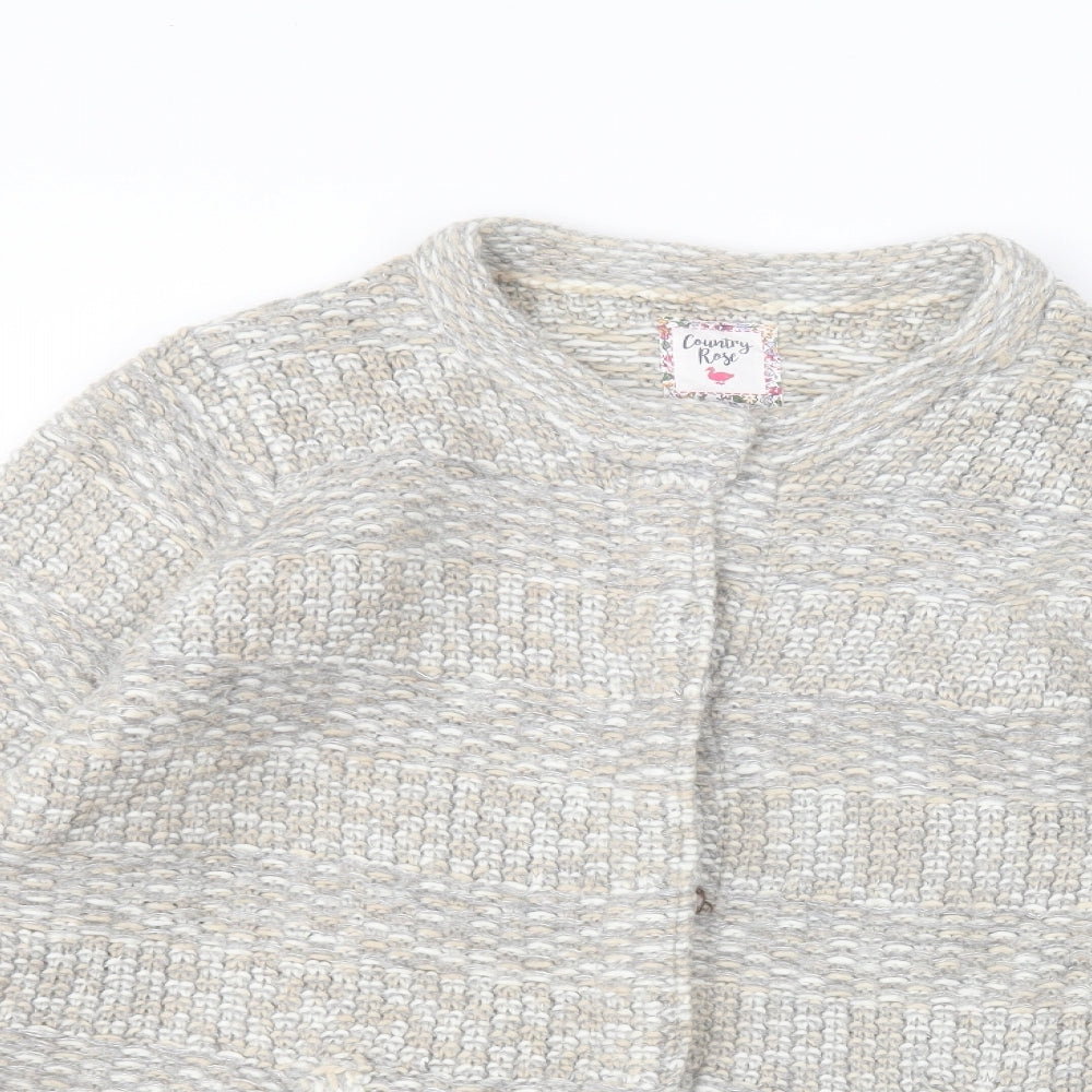Country Rose Soap Co. Womens Grey   Cardigan Jumper Size L