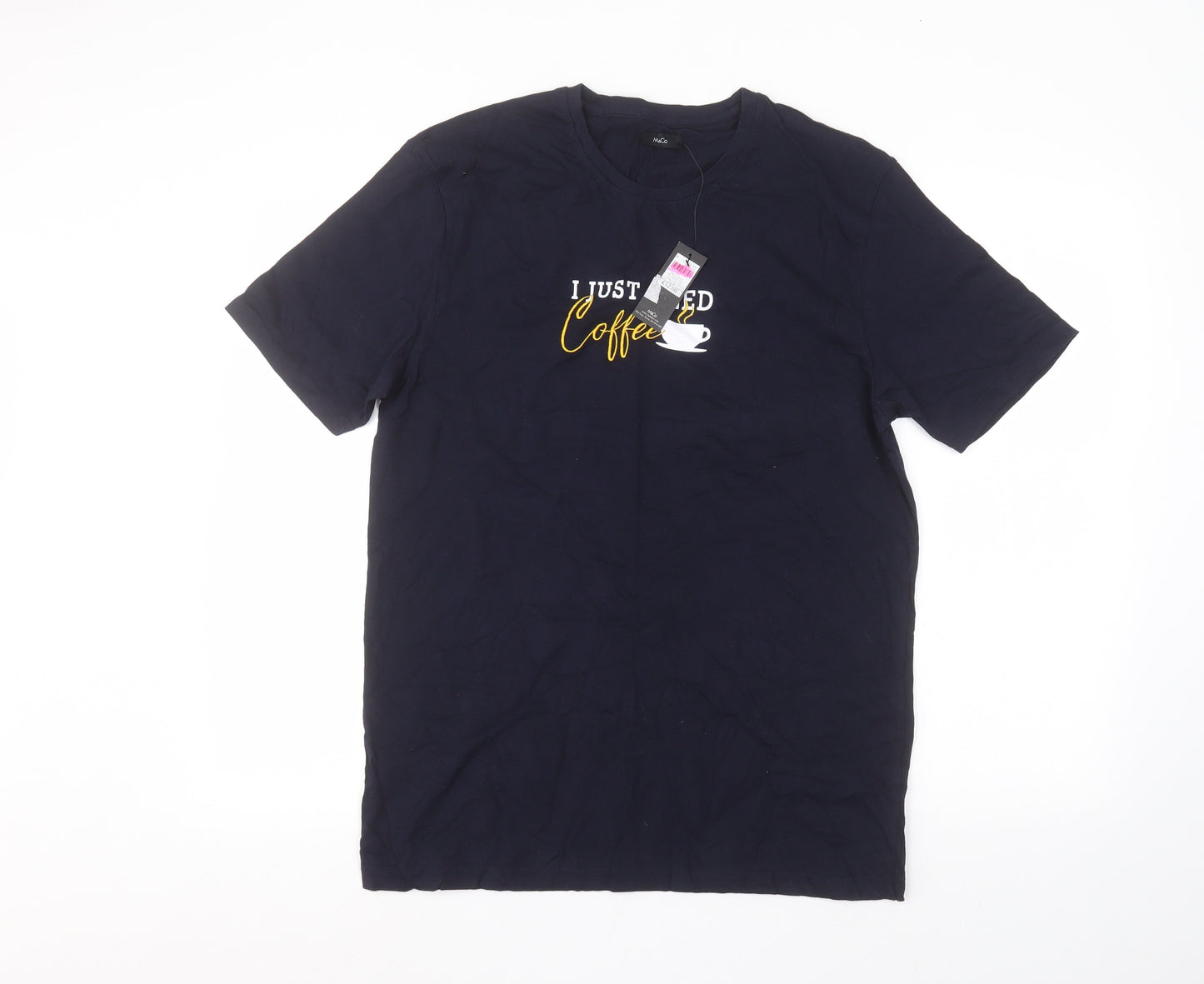 M&Co Mens Blue    T-Shirt Size S