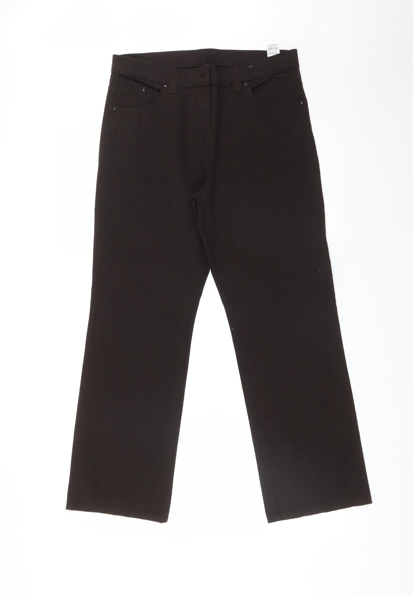 M&S Womens Brown   Straight Jeans Size 12 L27 in