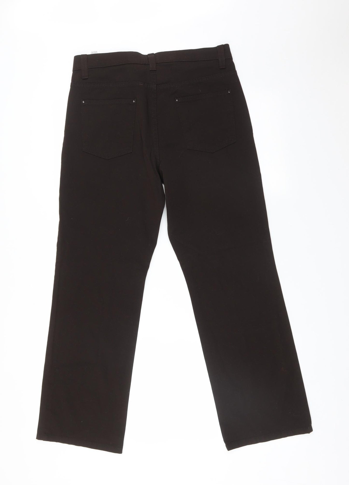 M&S Womens Brown   Straight Jeans Size 12 L27 in