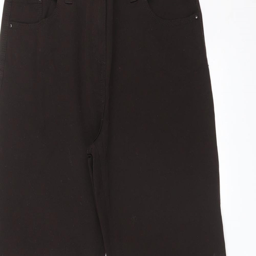 M&S Womens Brown   Straight Jeans Size 12 L27 in