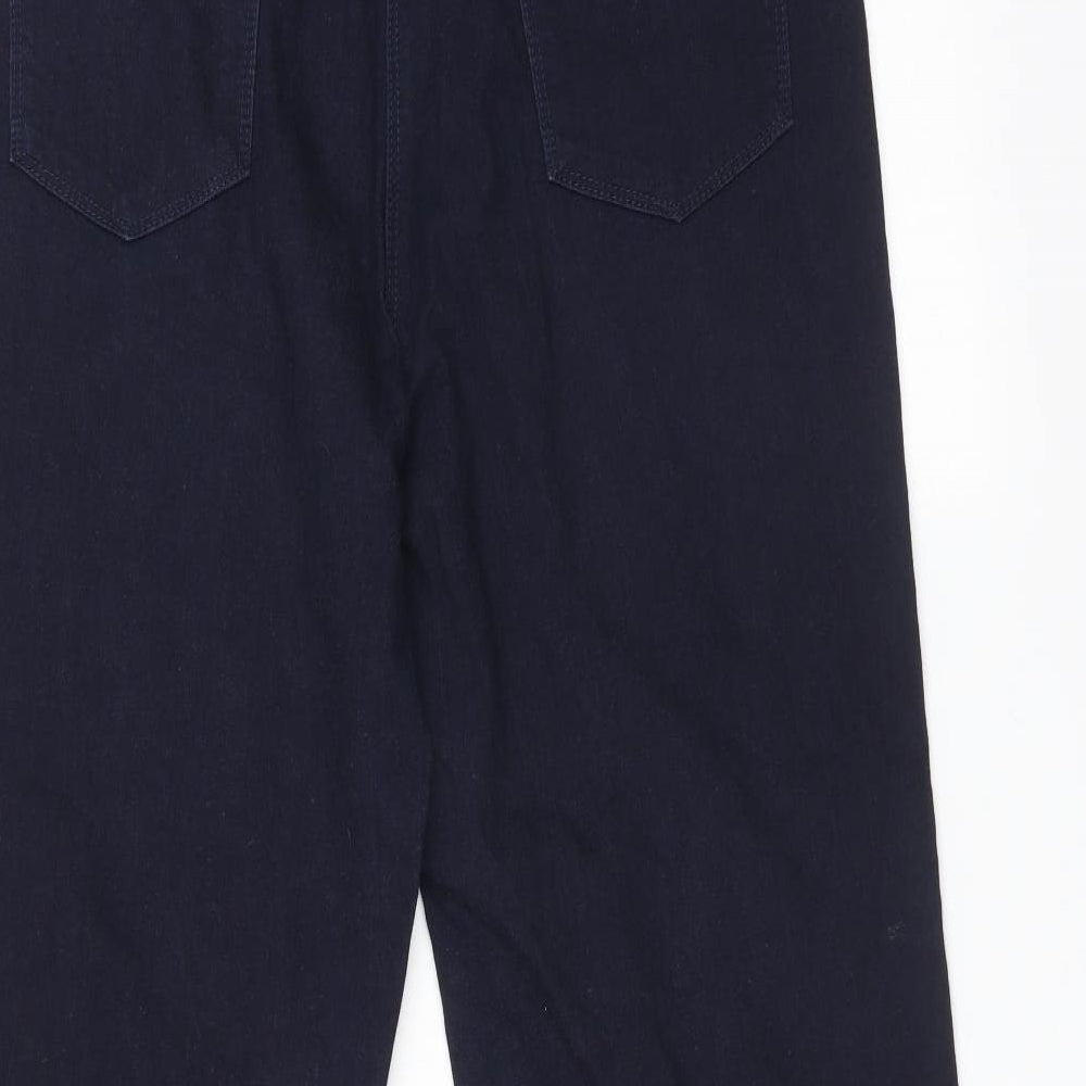 M&S Womens Blue   Wide-Leg Jeans Size 16 L28 in