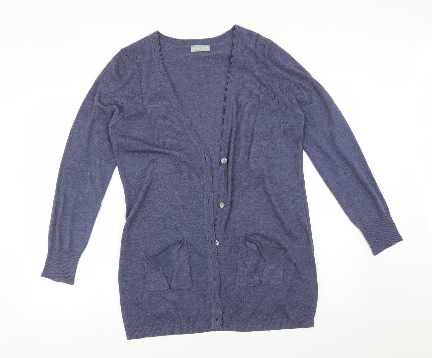 Per Una Womens Purple   Cardigan Jumper Size 14