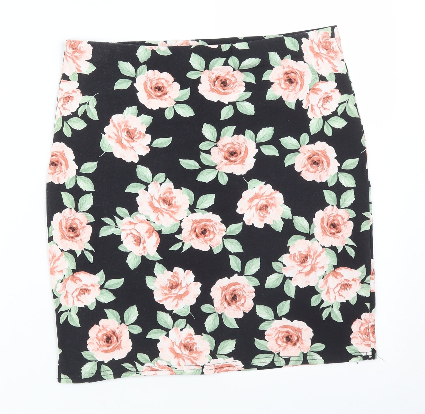 New Look Womens Multicoloured Floral  Straight & Pencil Skirt Size 16