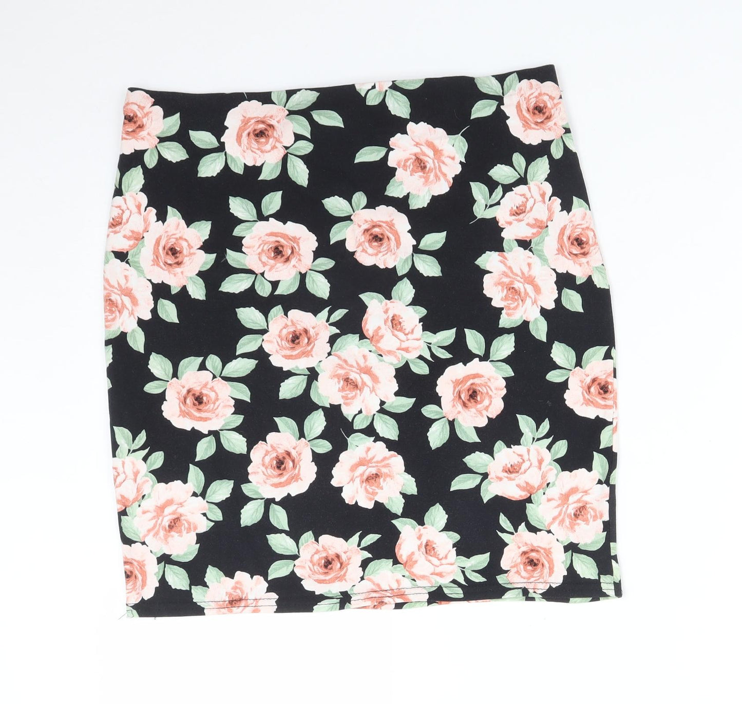 New Look Womens Multicoloured Floral  Straight & Pencil Skirt Size 16