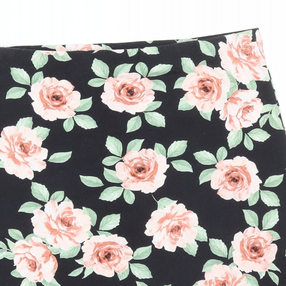 New Look Womens Multicoloured Floral  Straight & Pencil Skirt Size 16