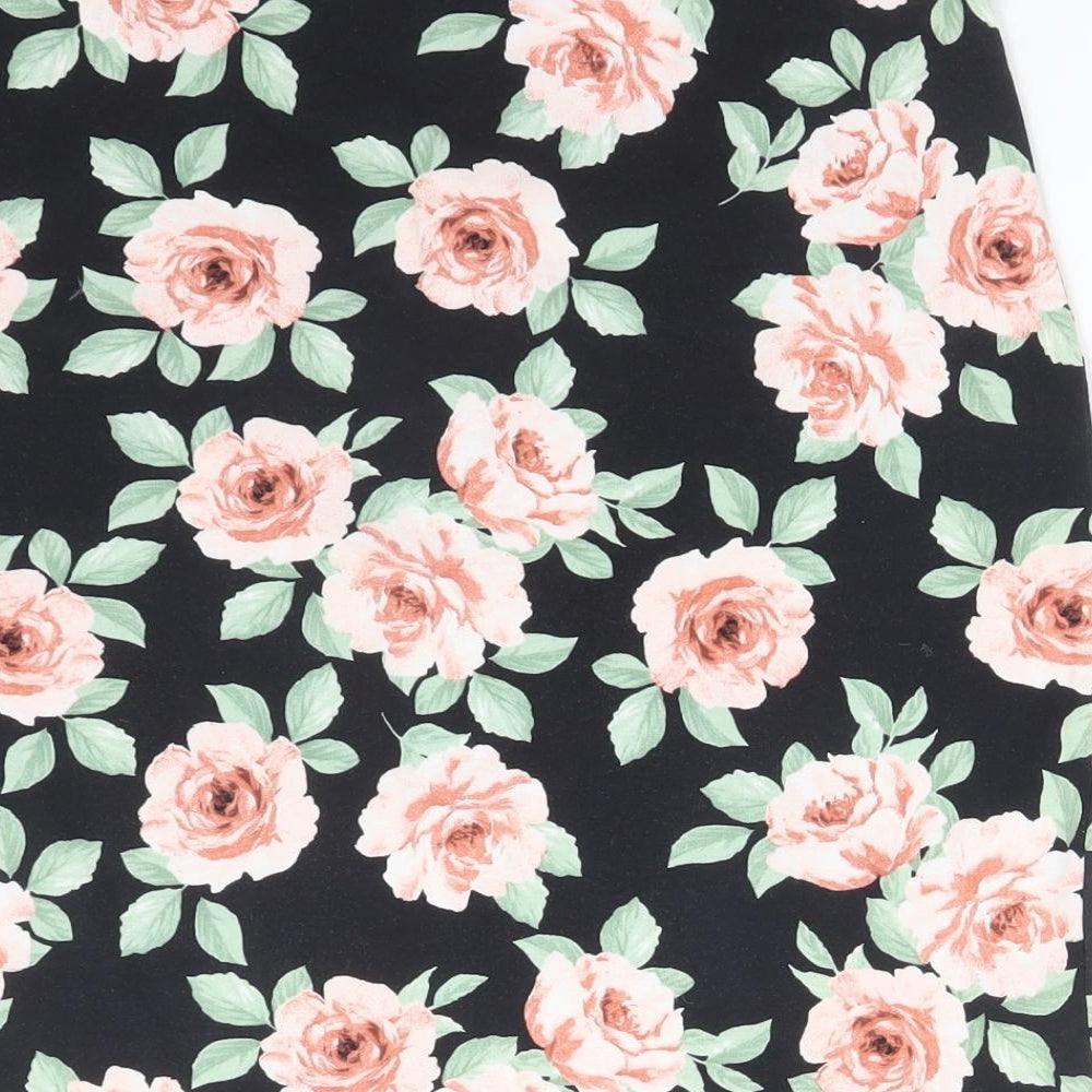 New Look Womens Multicoloured Floral  Straight & Pencil Skirt Size 16