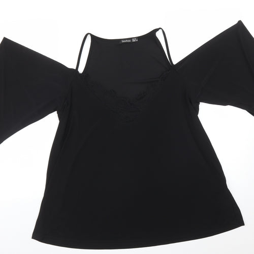 Boohoo Womens Black   Basic T-Shirt Size 16