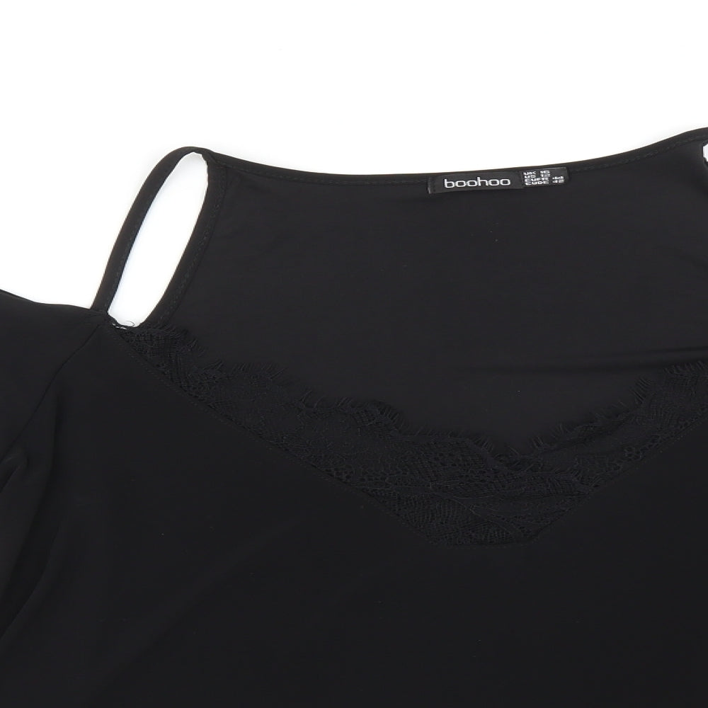 Boohoo Womens Black   Basic T-Shirt Size 16