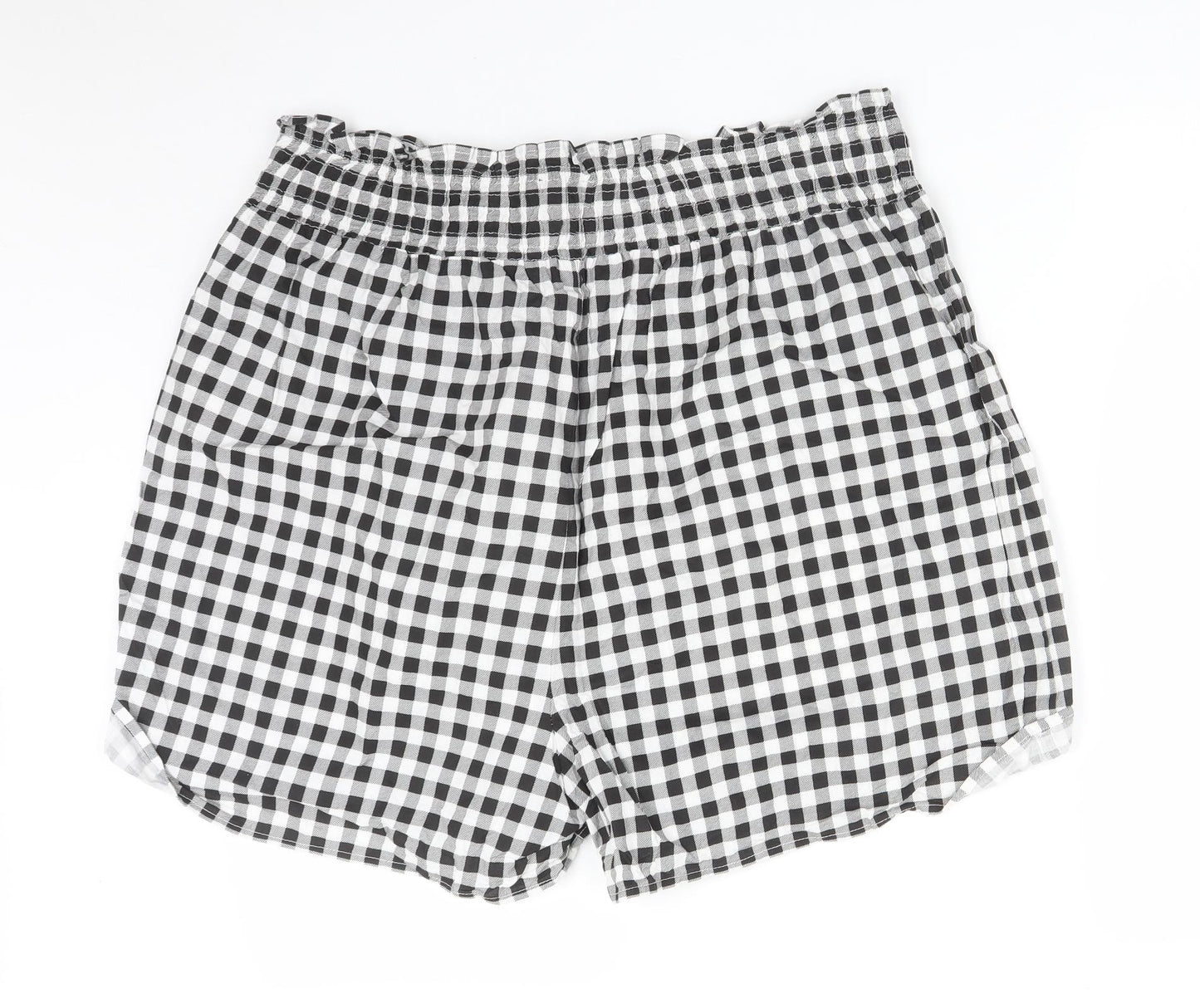 Boohoo Womens Multicoloured Check  Paperbag Shorts Size 18