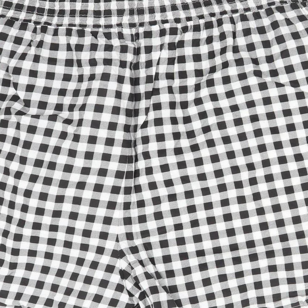 Boohoo Womens Multicoloured Check  Paperbag Shorts Size 18