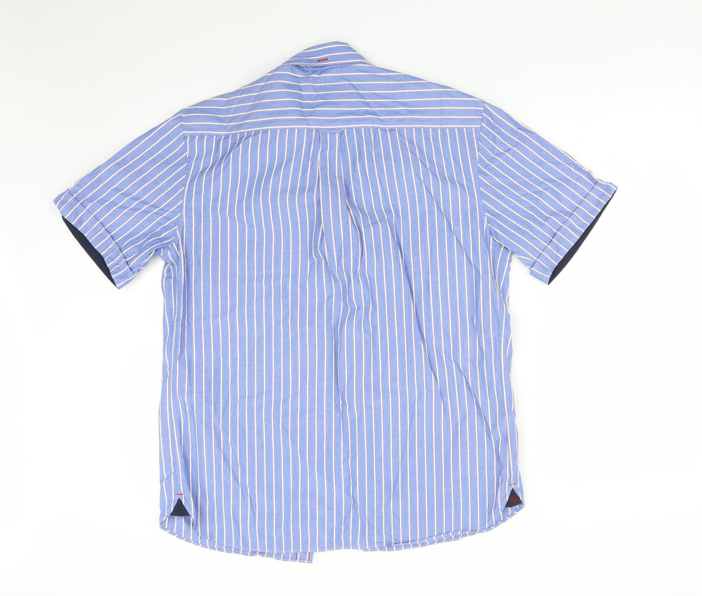 Blue Harbour Mens Blue Striped   Button-Up Size S