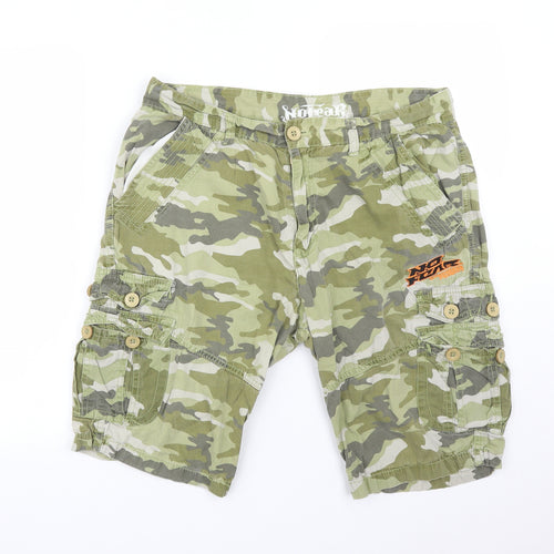 No Fear Mens Green Camouflage  Cargo Shorts Size L