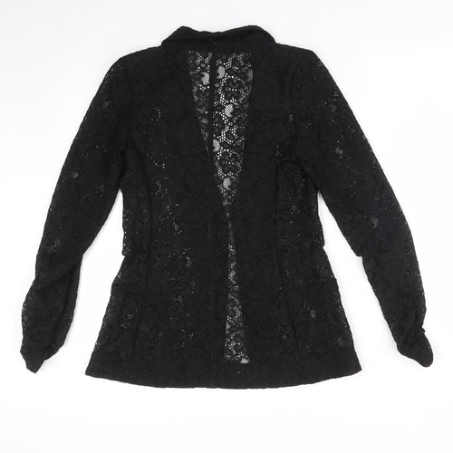 NEXT Womens Black Floral  Jacket Blazer Size 8