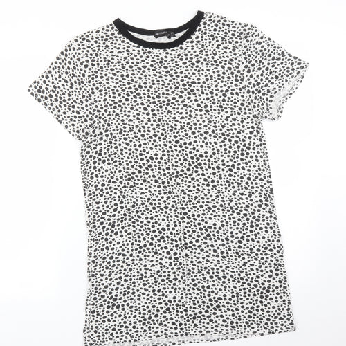 PRETTYLITTLETHING Womens Multicoloured Animal Print  Basic T-Shirt Size 8