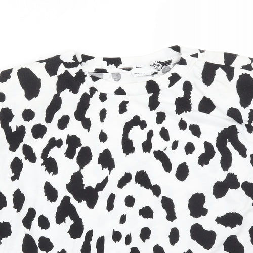 ASOS Womens Multicoloured Animal Print  Basic T-Shirt Size 8
