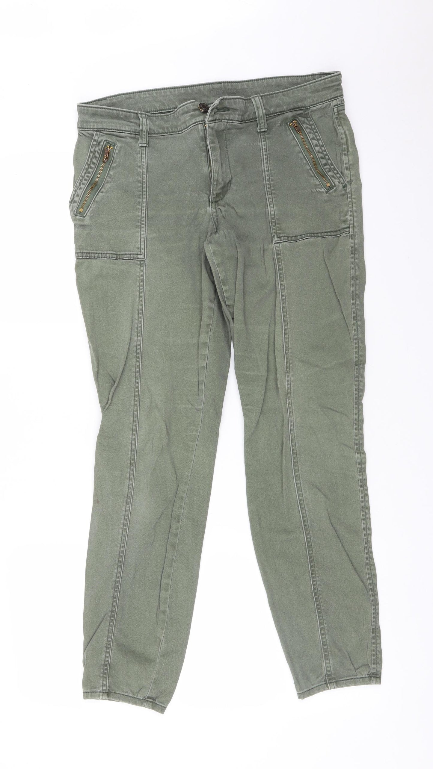 Preworn Womens Green   Straight Jeans Size 12 L29 in