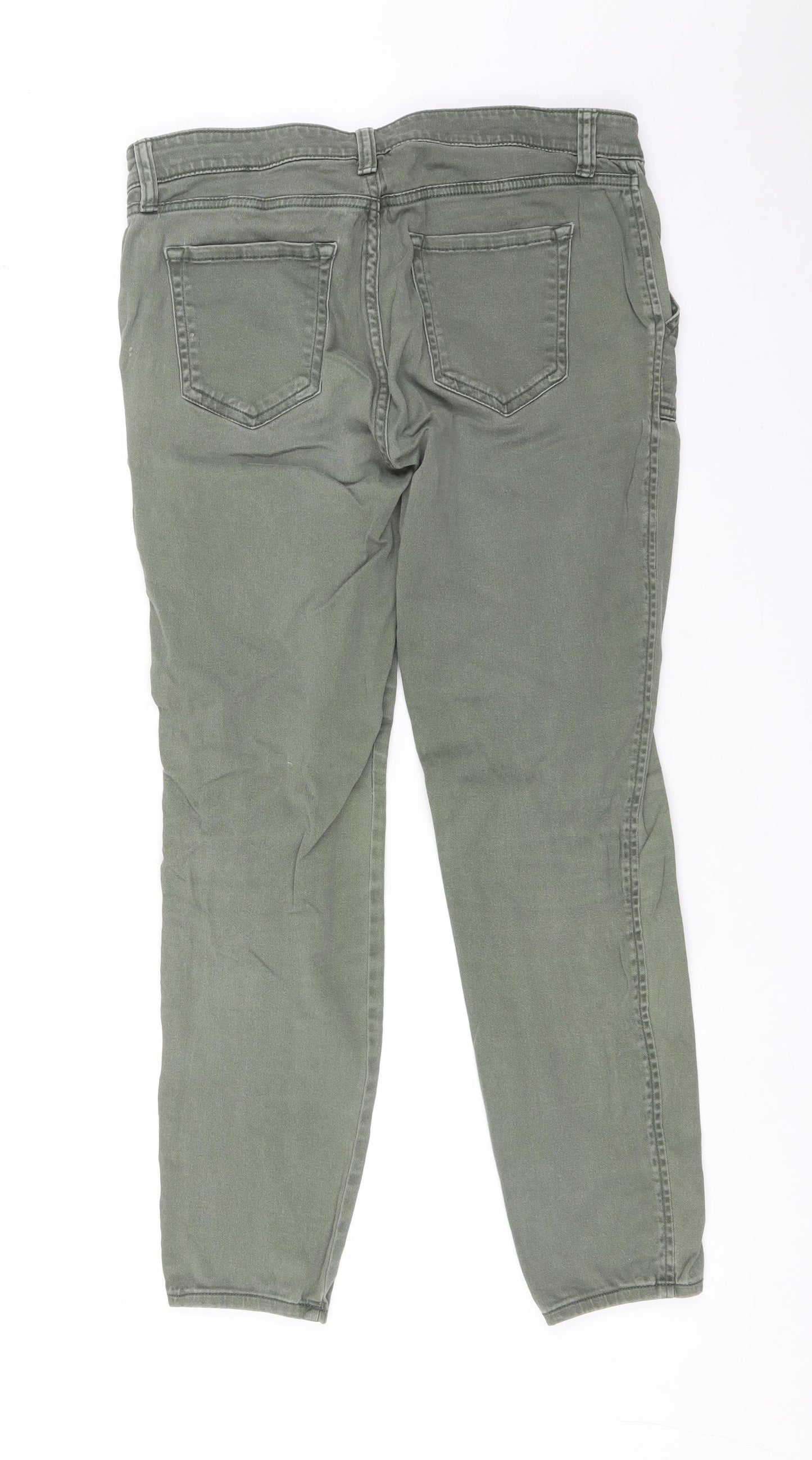 Preworn Womens Green   Straight Jeans Size 12 L29 in