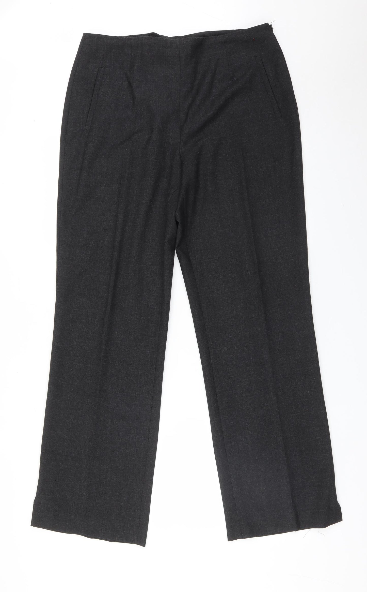 AMARANTO Womens Grey   Trousers  Size 14 L31 in