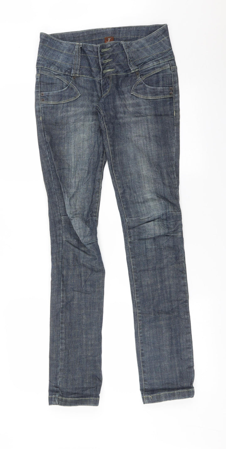 T 23 Womens Blue Straight Jeans Size 26 L33 in
