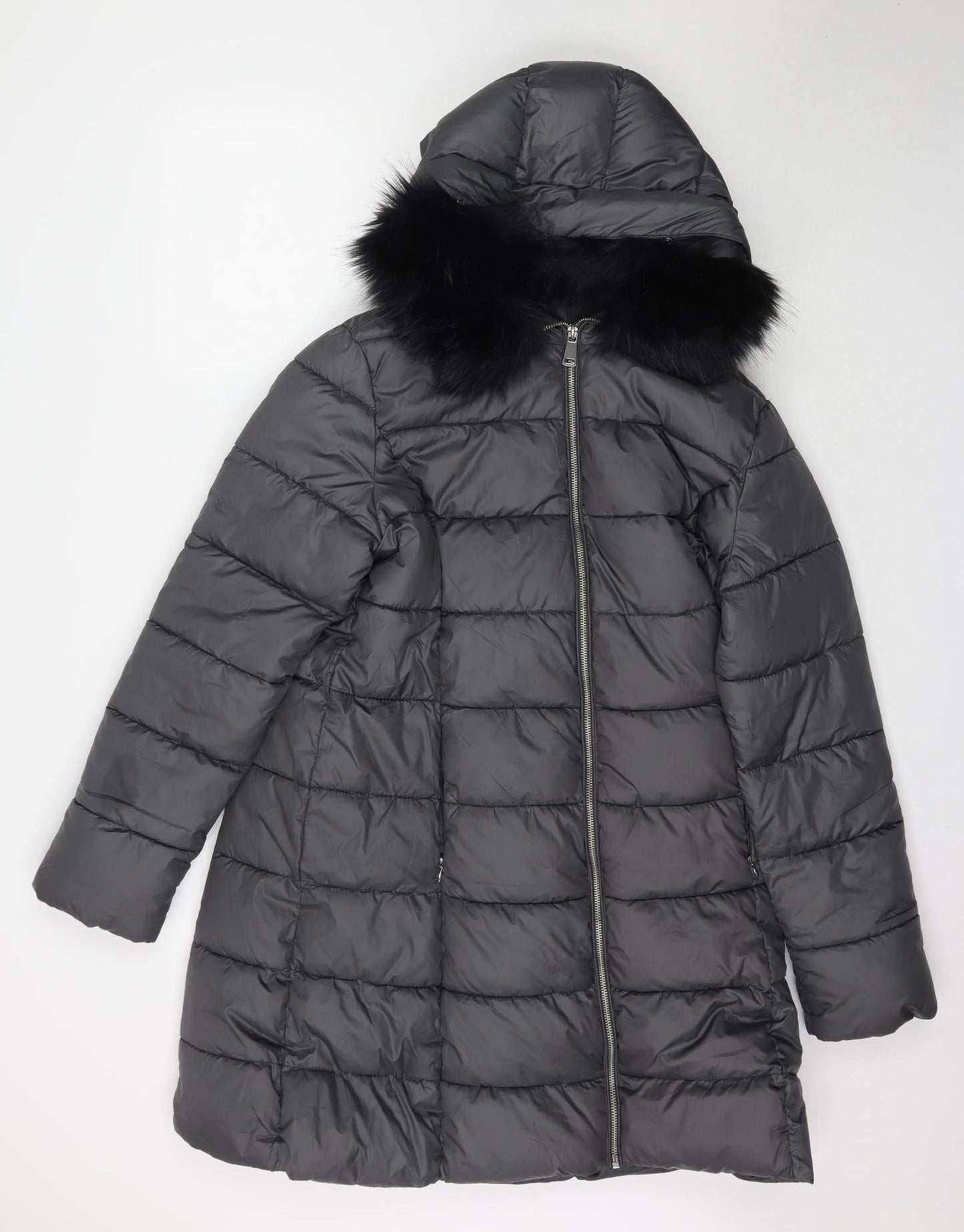 New Look Womens Grey   Puffer Jacket Coat Size 14