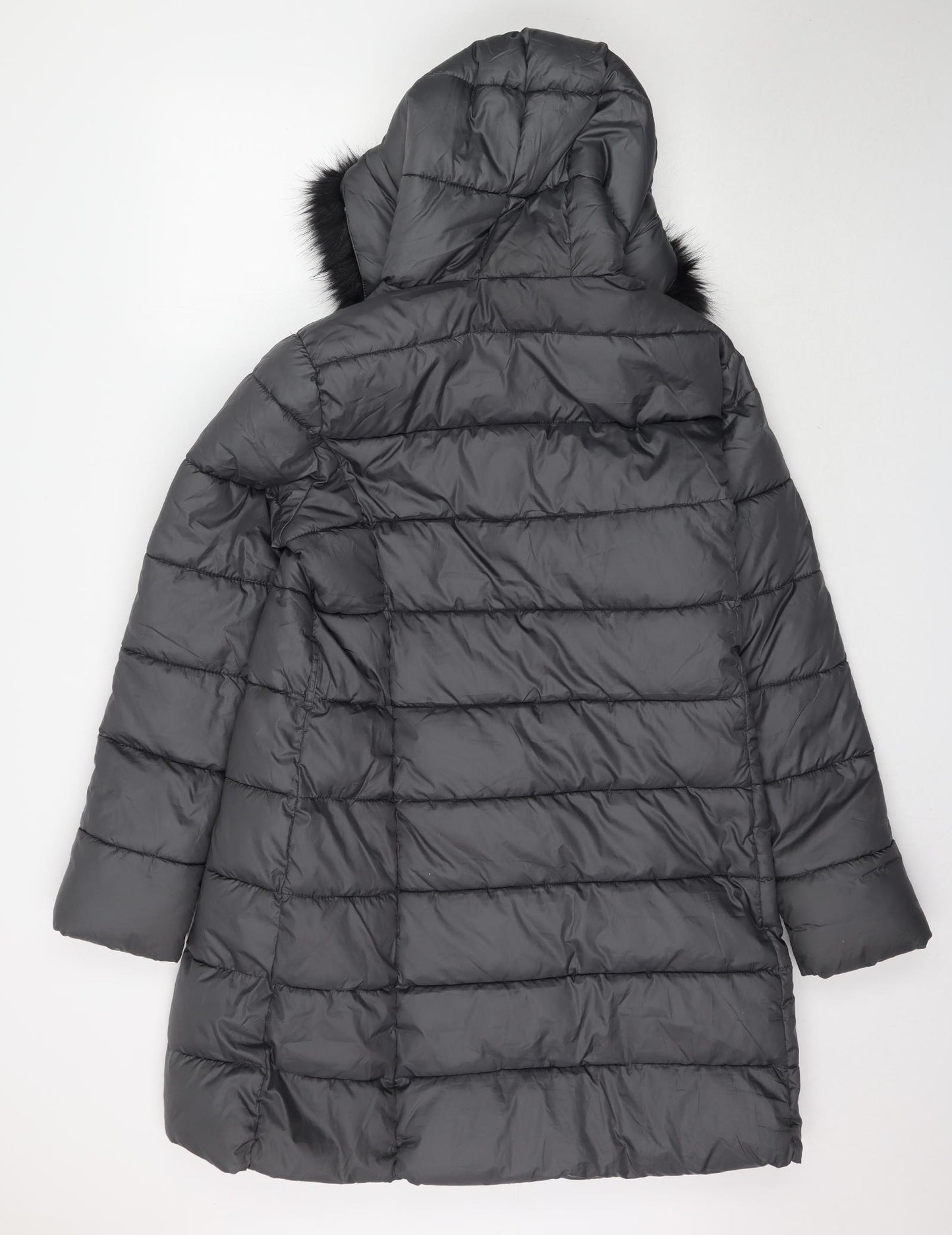 New Look Womens Grey   Puffer Jacket Coat Size 14