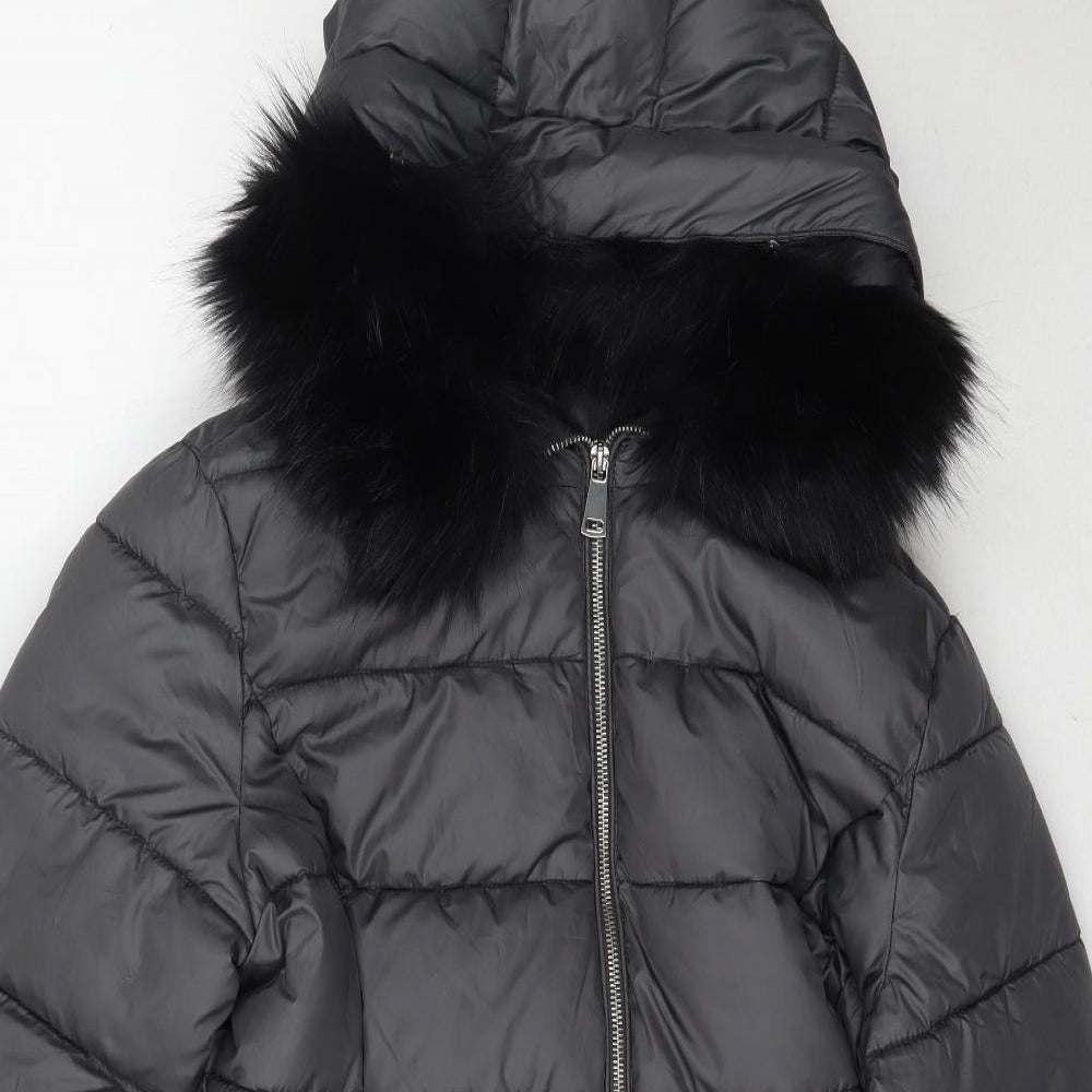 New Look Womens Grey   Puffer Jacket Coat Size 14