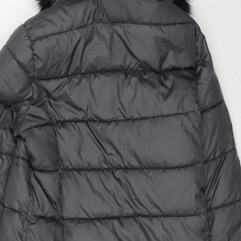 New Look Womens Grey   Puffer Jacket Coat Size 14