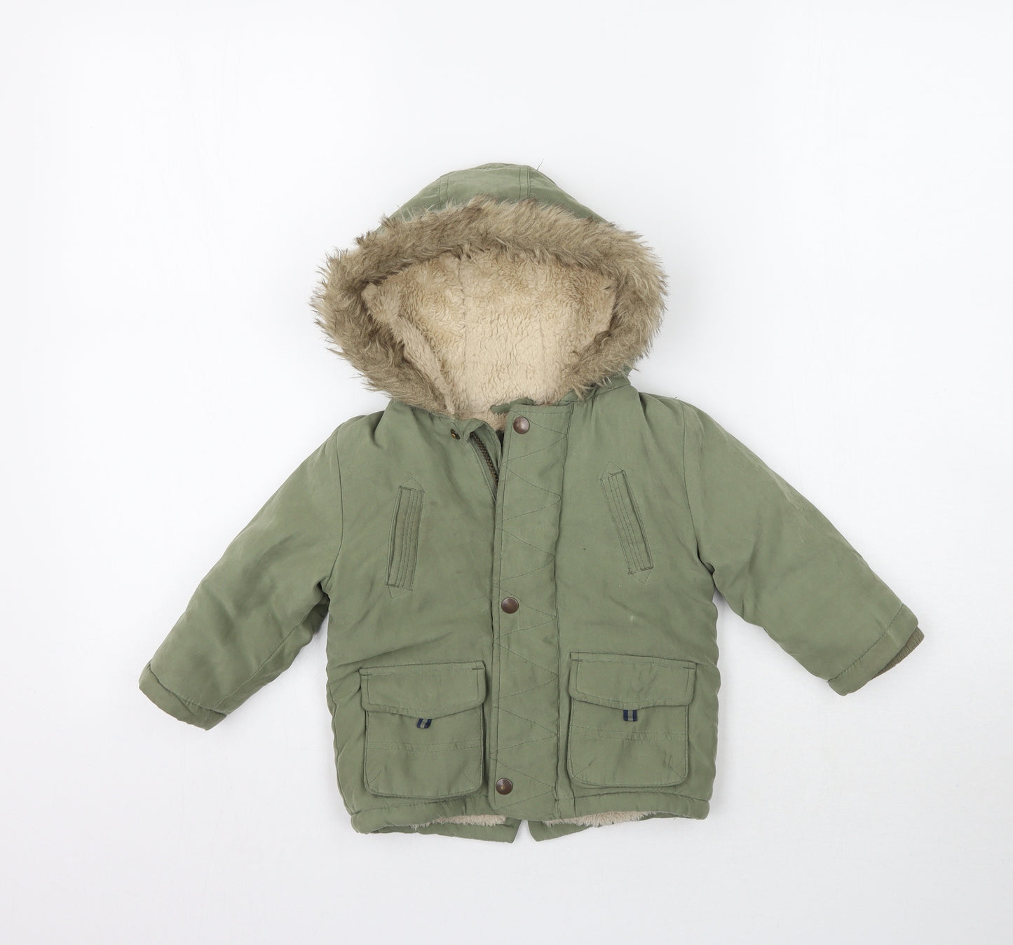 George Baby Green   Overcoat Coat Size 9-12 Months