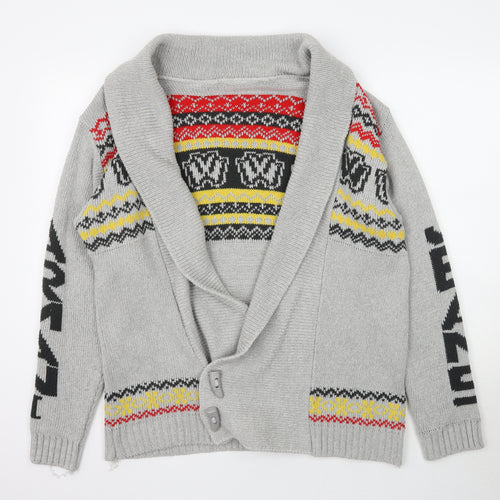 Preworn Womens Grey  Knit Cardigan Jumper Size XL